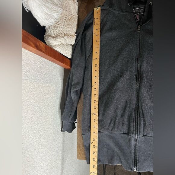 Victoria Secret grey zipper hoodie size Large - Picture 6 of 8